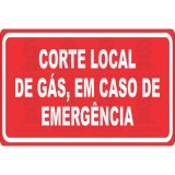 Corte local de gás, em caso de emergência 